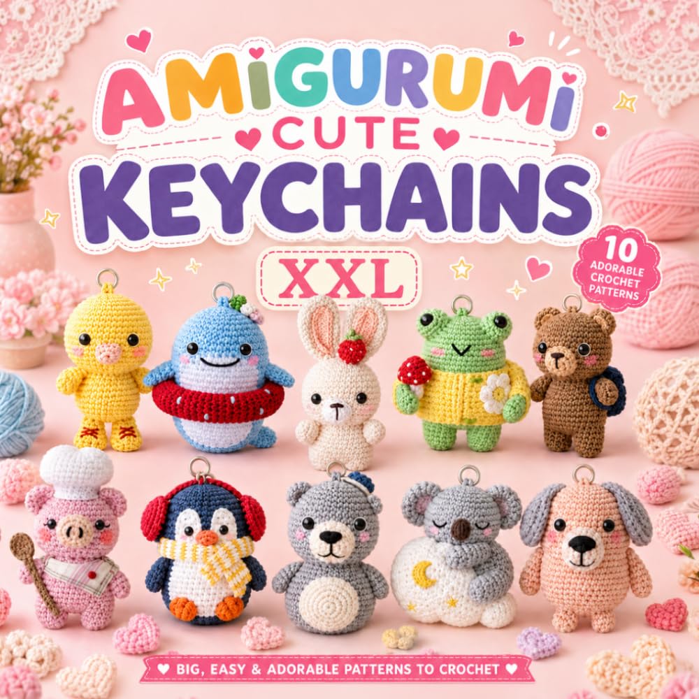 Amigurumi Cute Keychains XXL: Easy Amigurumi for Beginners: Cute Animal Crochet Patterns, Adorable Keychain Amigurumi, Bag Charms and Quick Handmade Gift Projects