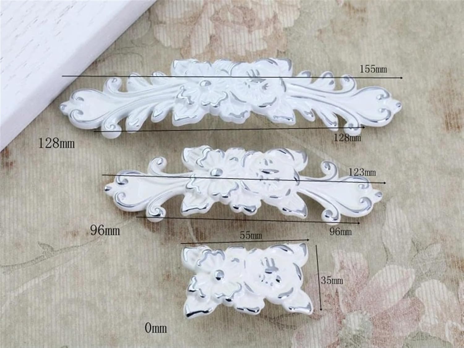 White Furniture Handles Kitchen Cabinets Door Knobs Pull Drawer Wardrobe Cupboard Shoe Closet Dresser Handle 2Pcs(96mm)