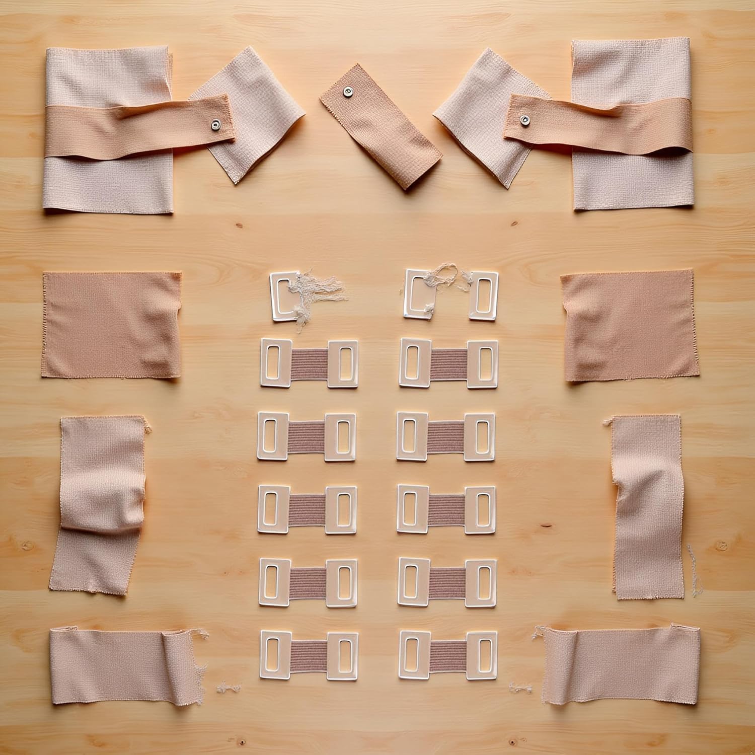 10Pcs Brown Elastic Bandage Clips Adhesive Bandages Bandage Wrap Clips Stretch Metal Clips, Replaceable Wrap Clips for Various Types Bandages and Bandaging Supplies