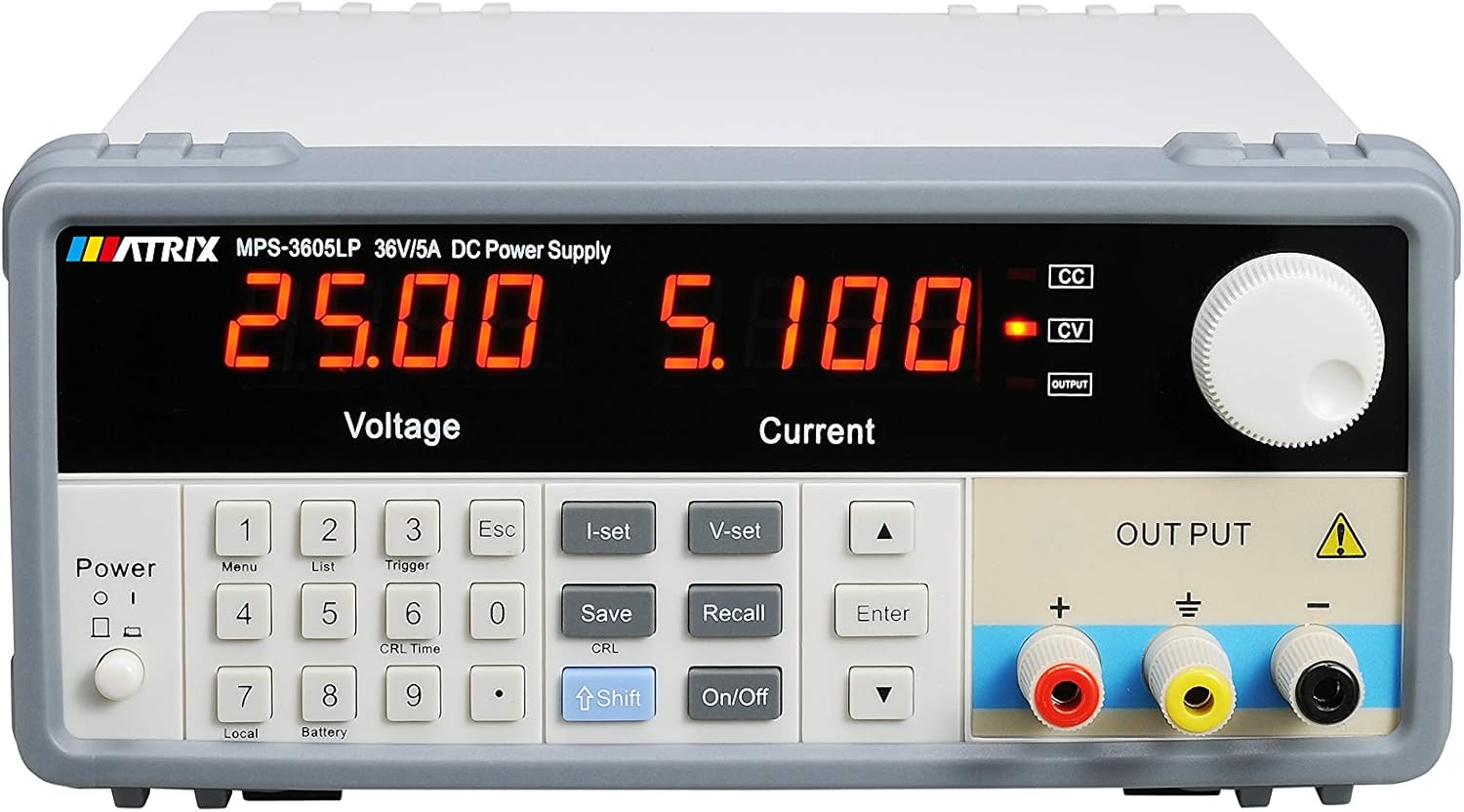 Programmable DC Linear Variable Power Supply Single-Channel Bench DC Power Supply 4 Digits Display MPS-3605LP 36V 5A 10mV 1mA Resolution with RS-232 Interface