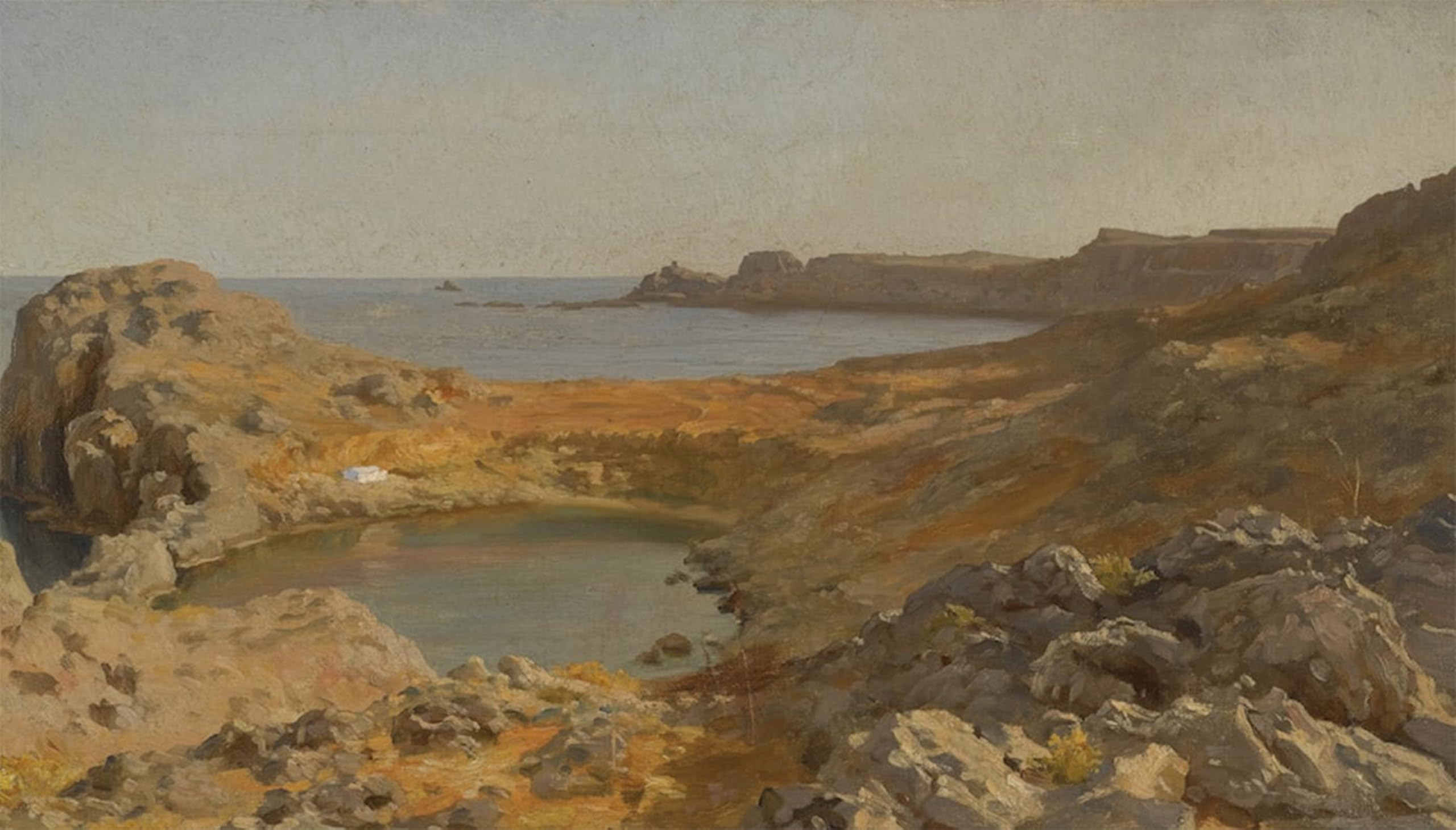 POSTERIIk Vintage Art Print Images Pictures Print St Paul s Bay At Londos Rhodes by Lord Frederick Leighton Modern Colour Posters for Office Home Decor 60x90cm