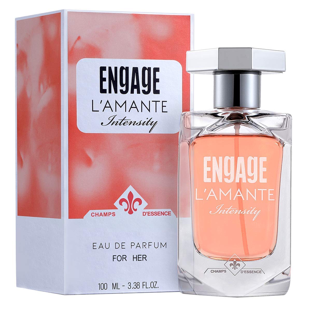 Engage L'amante Intensity Eau De Parfum for Women 100ml| Floral Woody| Long Lasting| Luxury EDP for Evening|Crafted by Expert |Perfume for Woman |Skin Friendly |No Paraben|No Silicones|Dermat-Tested