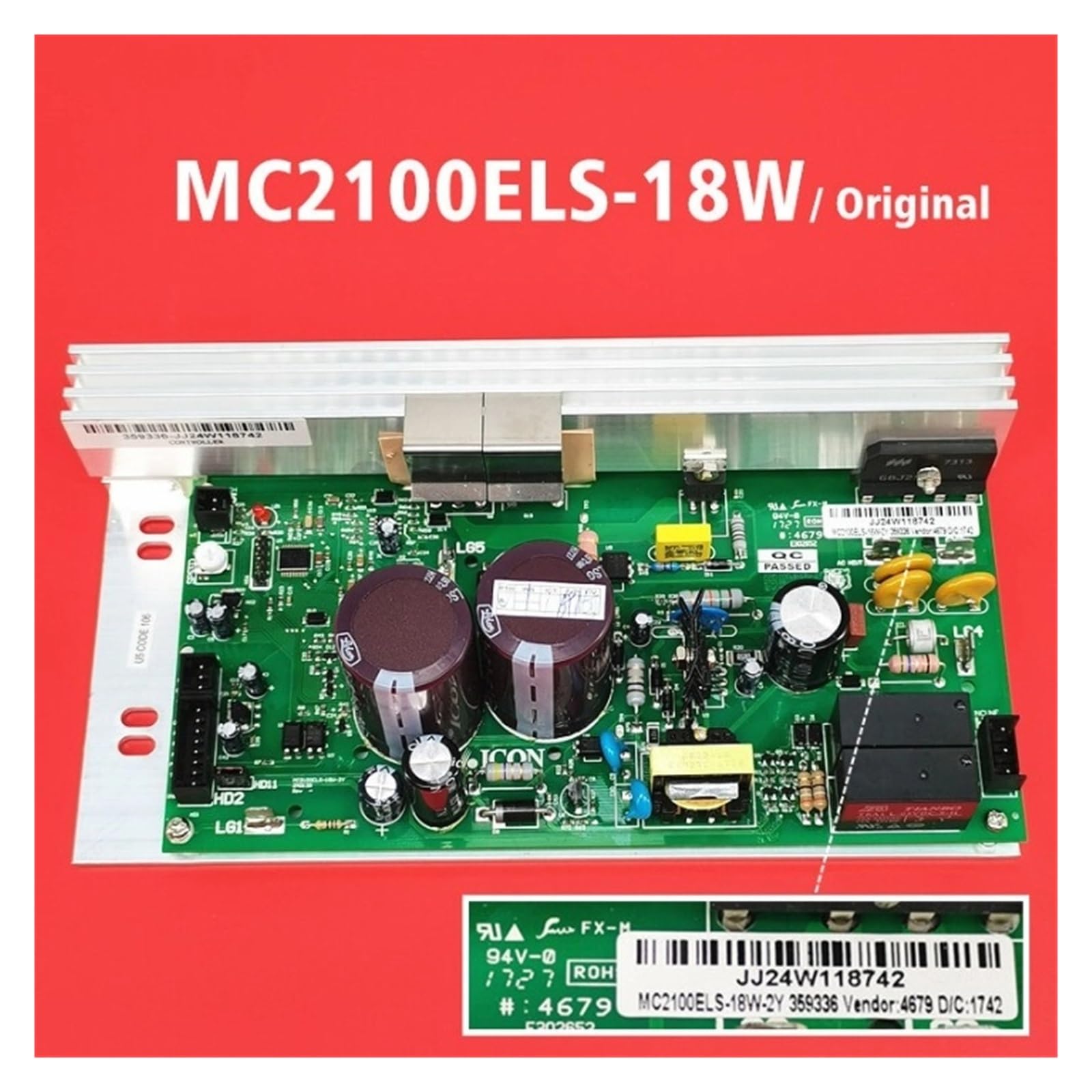 Controller Motore Tapis Roulant MC2100ELS-18W 2Y ZY Scheda di Alimentazione Scheda di Controllo Inferiore. Compatibile con Icon PROFORM Nordic Track NordicTrack(Original New Version)