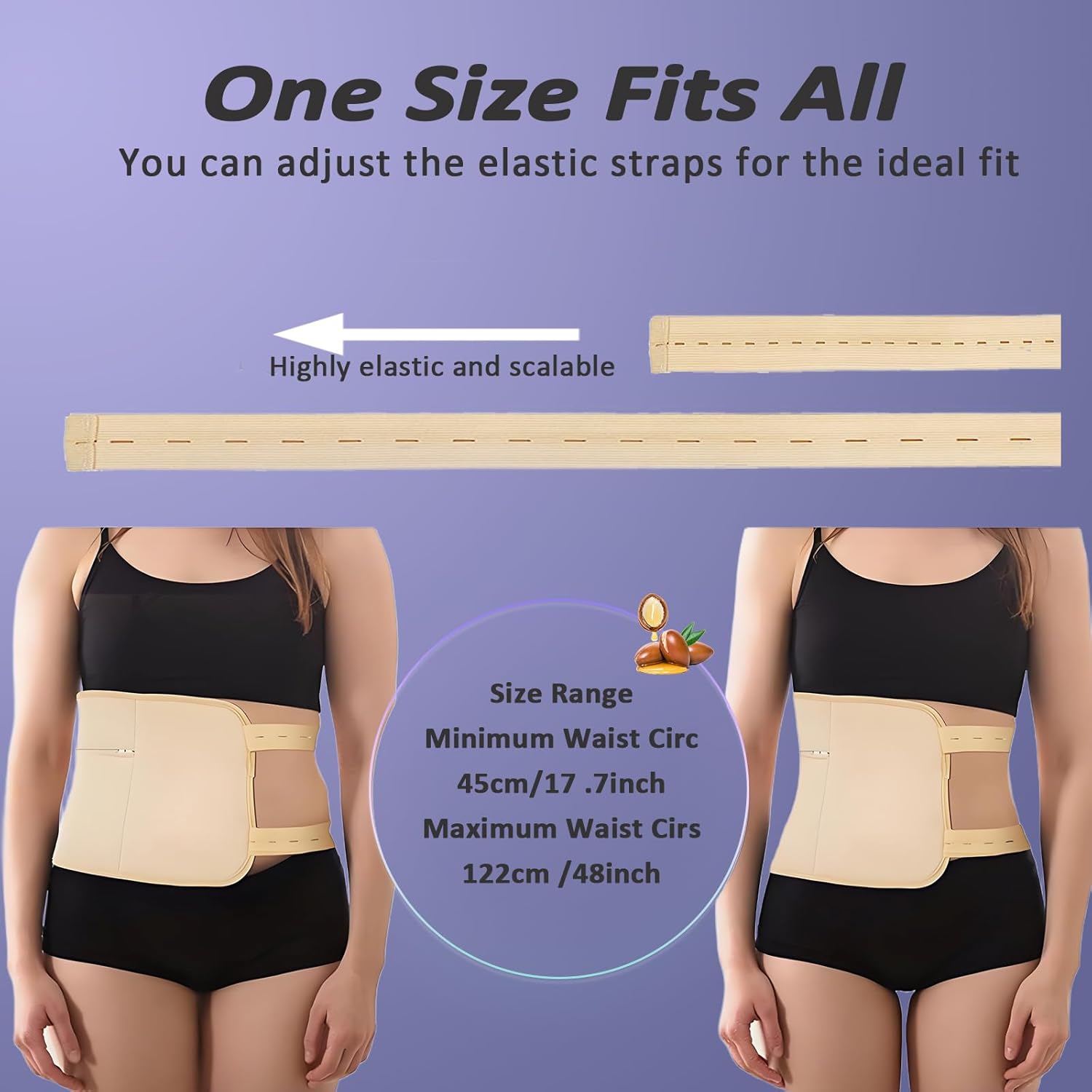 Healo, Castor Oil Pack Wrap, Castor Oil Pack Wrap Kit - 3.38 Oz with Reusable Wraps - For Stomach, Neck and Entire Body with Adjustable Elastic Straps (1 Bottole, 100ML)