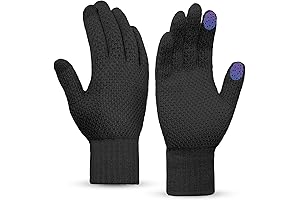 Women's Black Fleece Gloves: Warm, Touchscreen-Compatible for Men and Women
