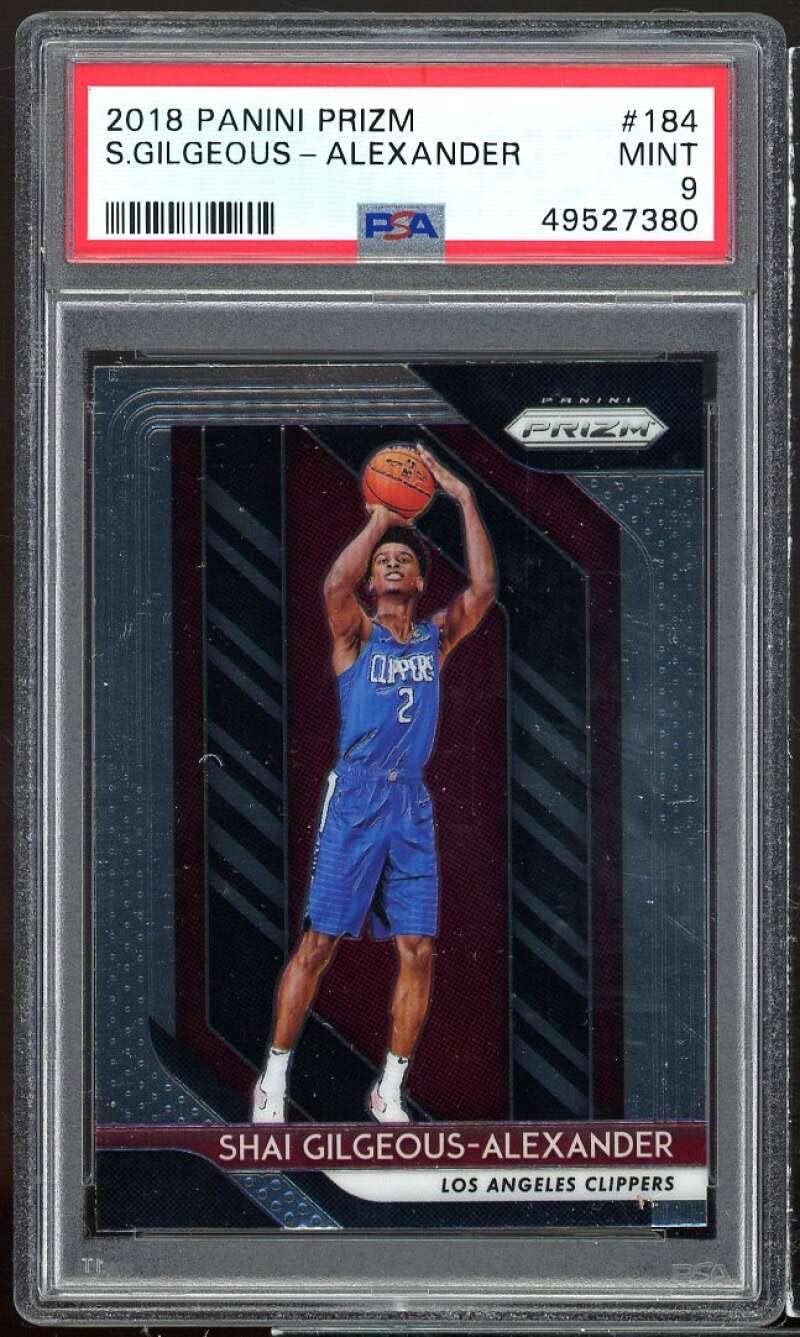 Shai Gilgeous-Alexander Rookie Card 2018-19 Panini Prizm #184 PSA 9