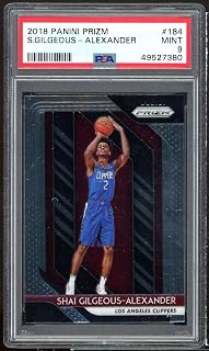 Shai Gilgeous-Alexander Rookie Card 2018-19 Panini Prizm #184 PSA 9