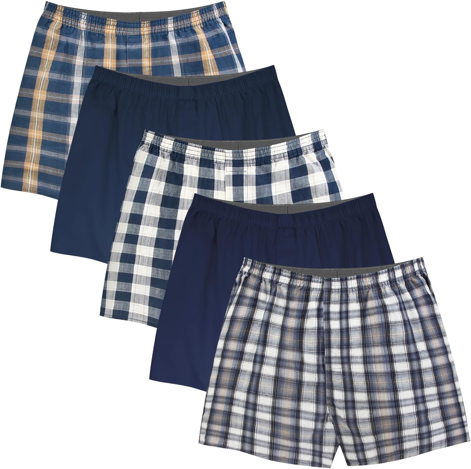 Classic Boxers Shorts Cotton Woven Mens Underwear Boxers Pack