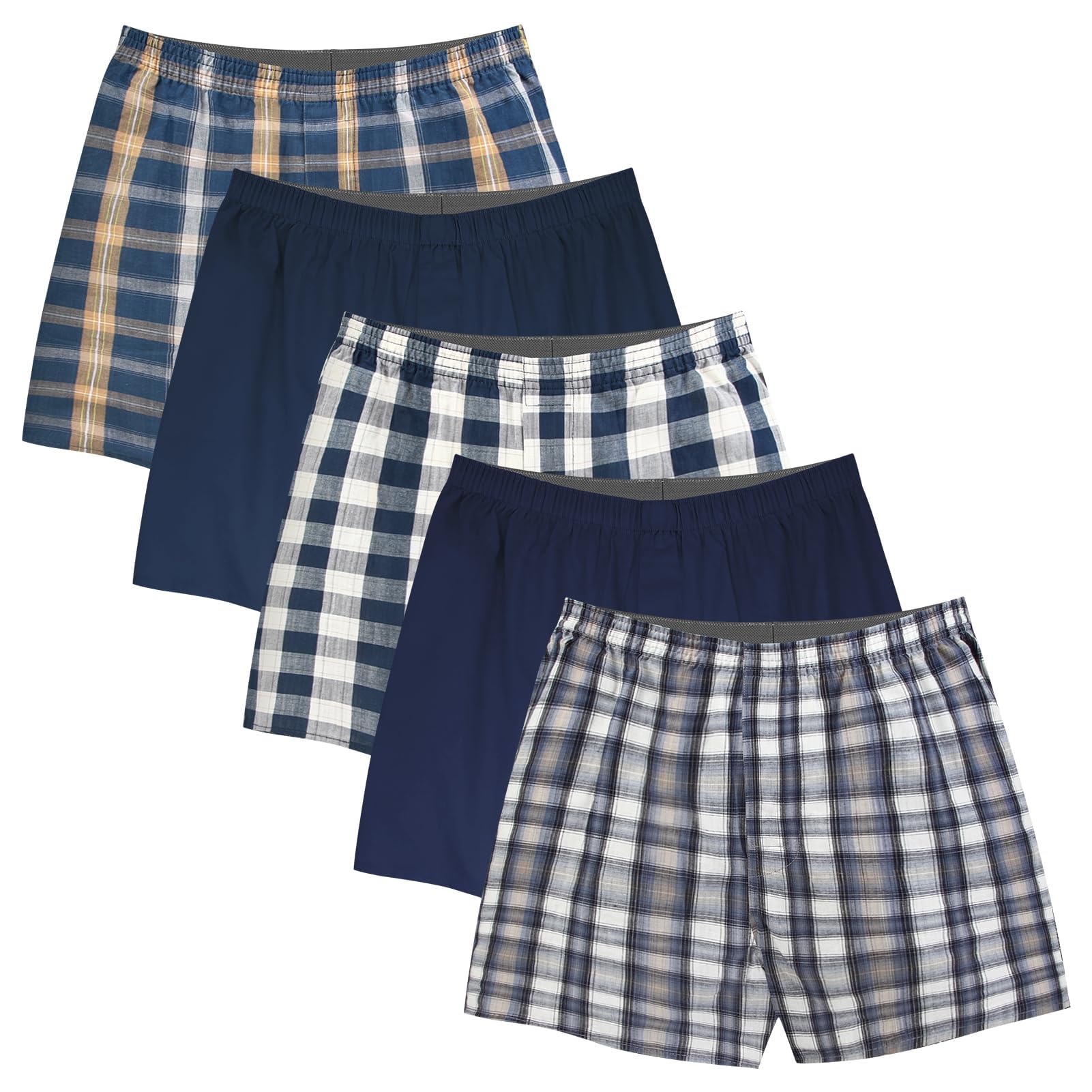 Natural Feelings Classic Boxers Shorts Cotton Woven Mens Underwear Boxers Pack