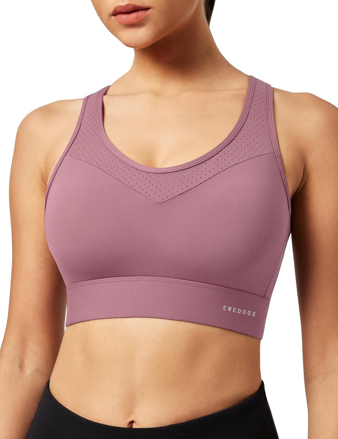 Ewedoos Sports Bras for Women High Support High Impact Sports Bras for Women Large Bust Push up Racerback Workout Running Bra - Image 2