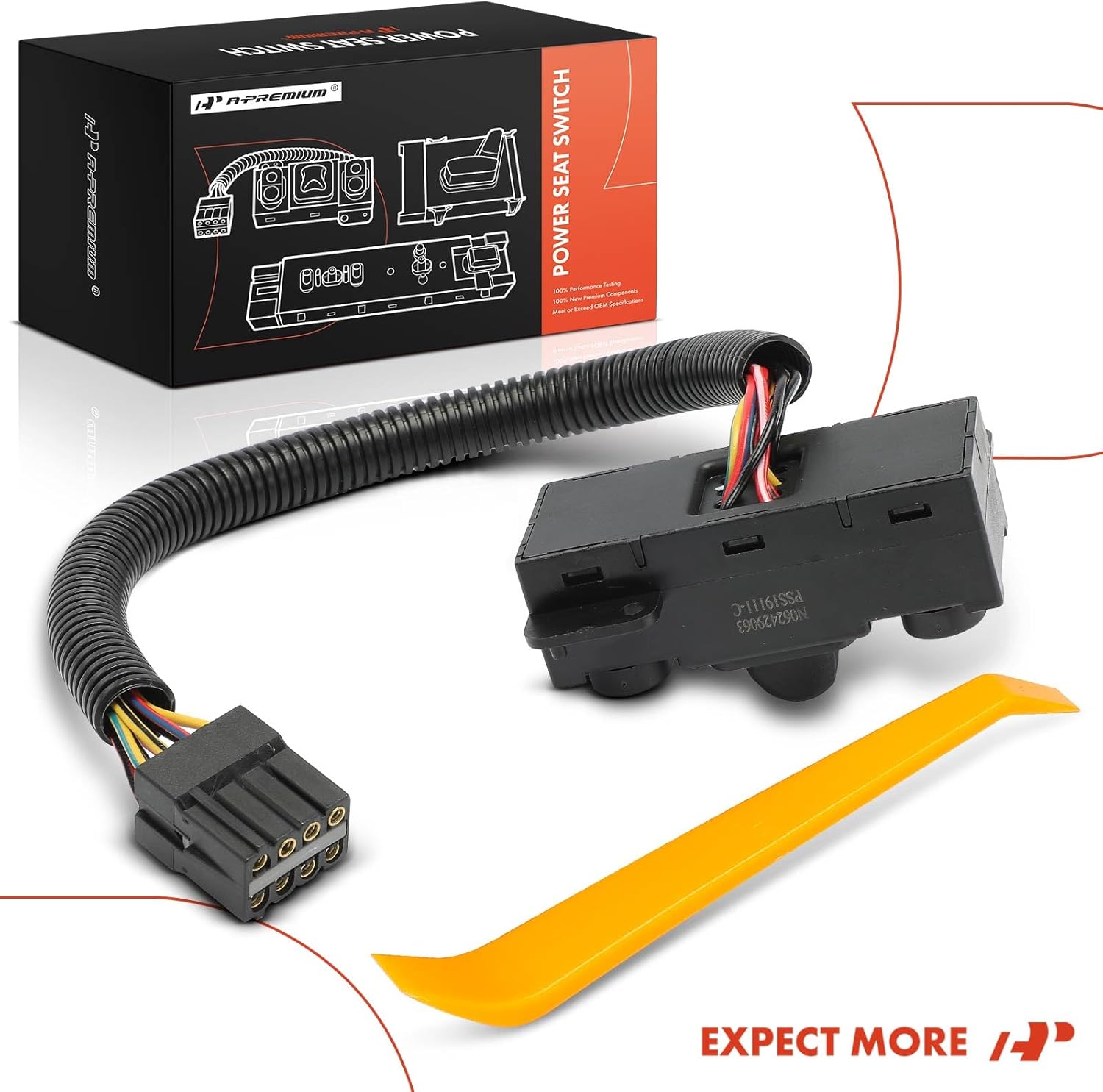 A-Premium Front Left Driver Side Power Seat Adjuster Switch Compatible with Ford F-150 F150 2001-2003, F-250 F-350 F-450 F-550 Super Duty, E-150 E-250 E-350 E-450, Excursion, Replace# F3UZ14A701A