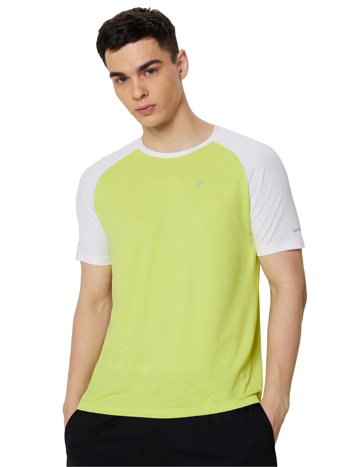 Symbol Premium Men’s Solid Regular Fit Sports Stretch T-Shirt | Round Neck | Raglan Sleeve | Moisture-Wicking | Activewear | Running | Gym | Plain (Available in Plus Sizes)