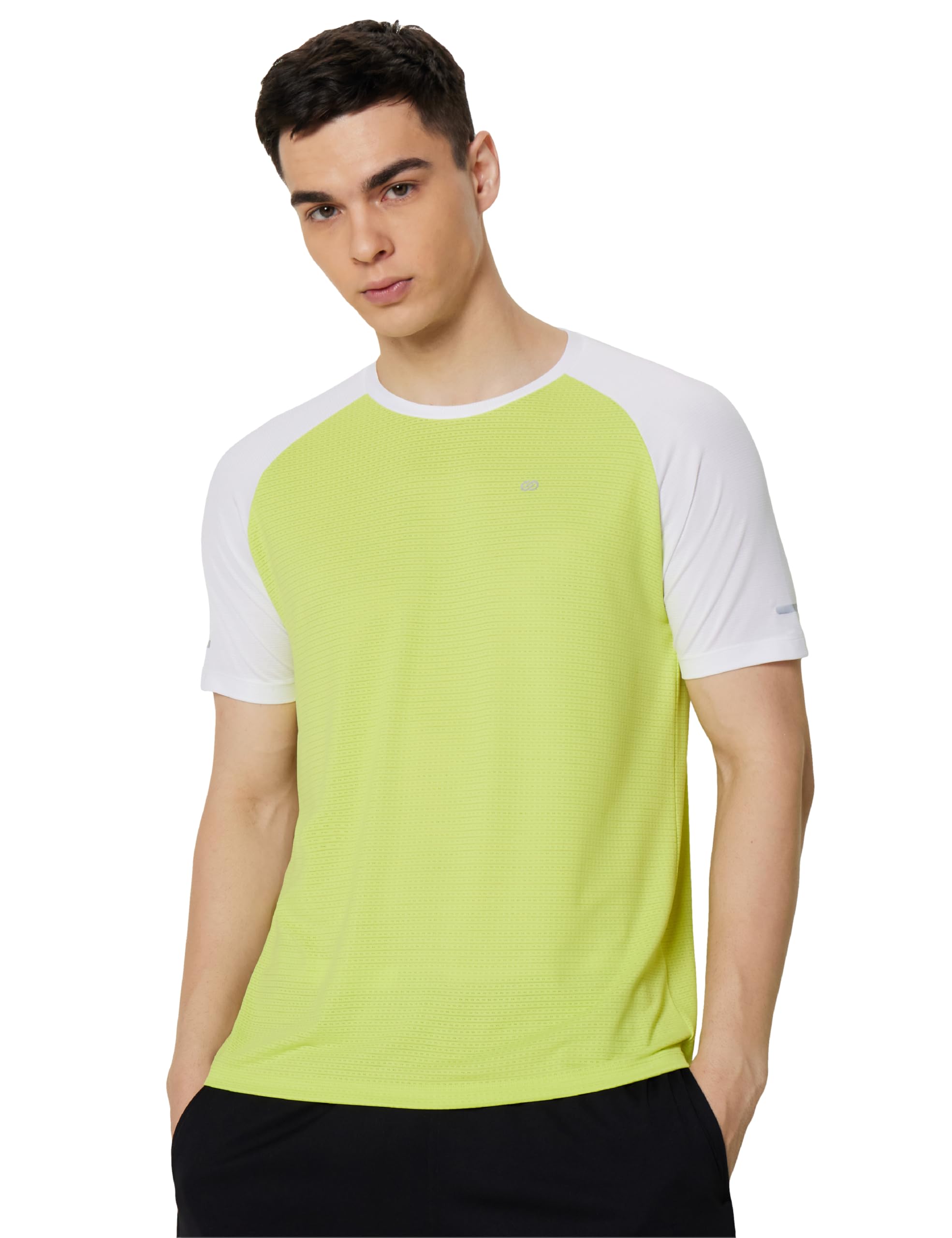 Men's Solid Regular Fit Sports Stretch T-Shirt | Round Neck | Raglan Sleeve | Moisture-Wicking | Activewear | Running | Gym | Plain (Available in Plus Sizes)