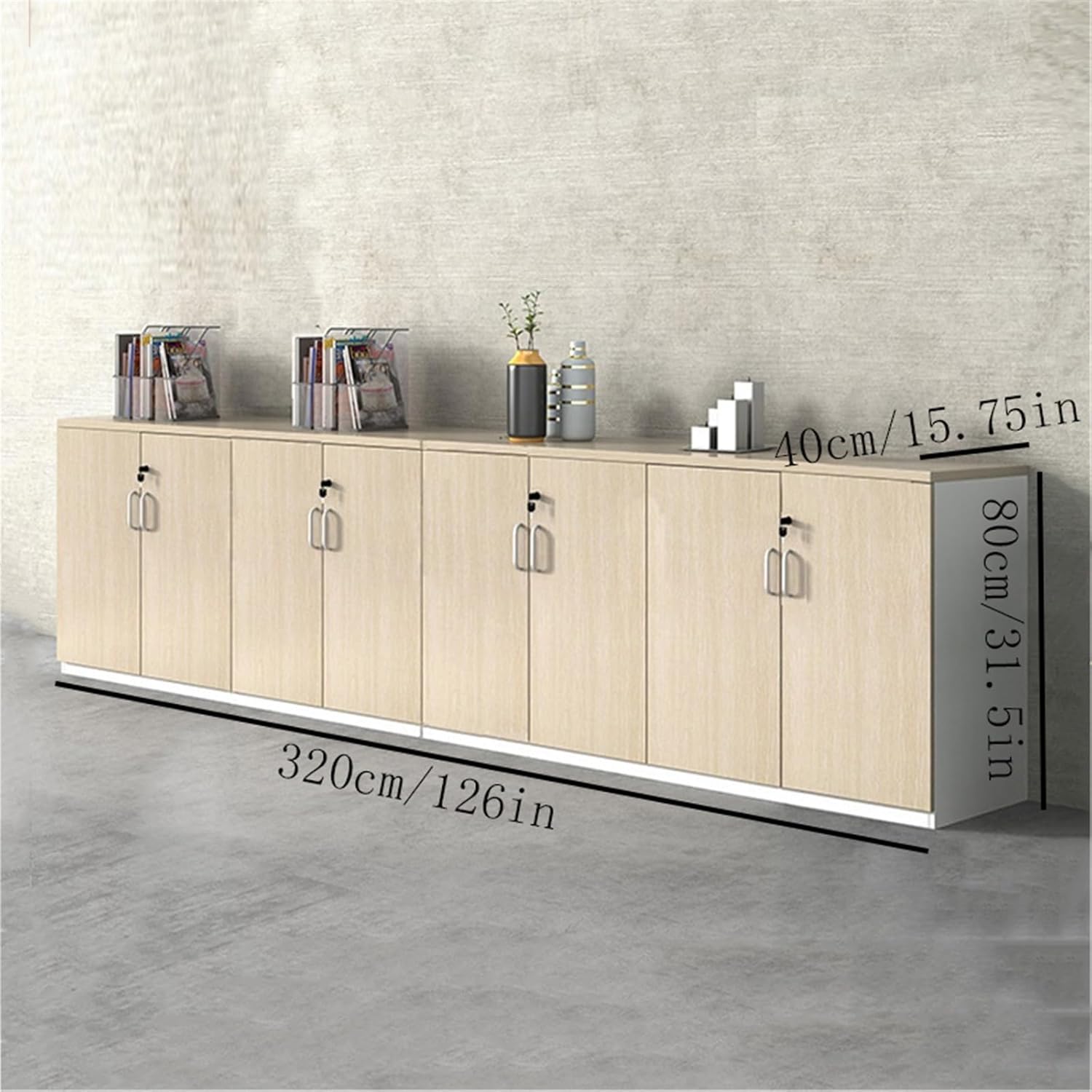 File Cabinets Combination Filing Cabinet Wooden Storage Eight Door Data 3.2m Office Lockable