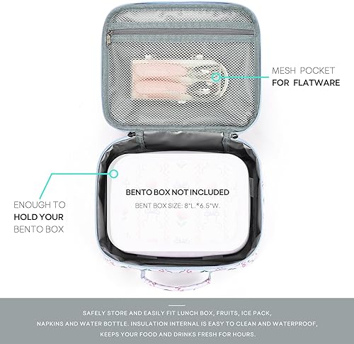 Miniatura 128 de mibasies Lonchera infantil para niñas pequeñas, bolsa de almuerzo aislada y reutilizable para la escuela, fresas surtidas, color rosa Surtido