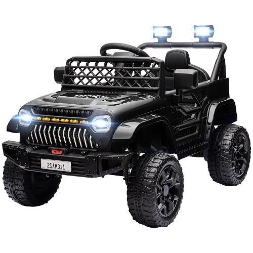 AIYAPLAY Coche Eléctrico para Niños +3 Años 12V con Mando Distancia Negro