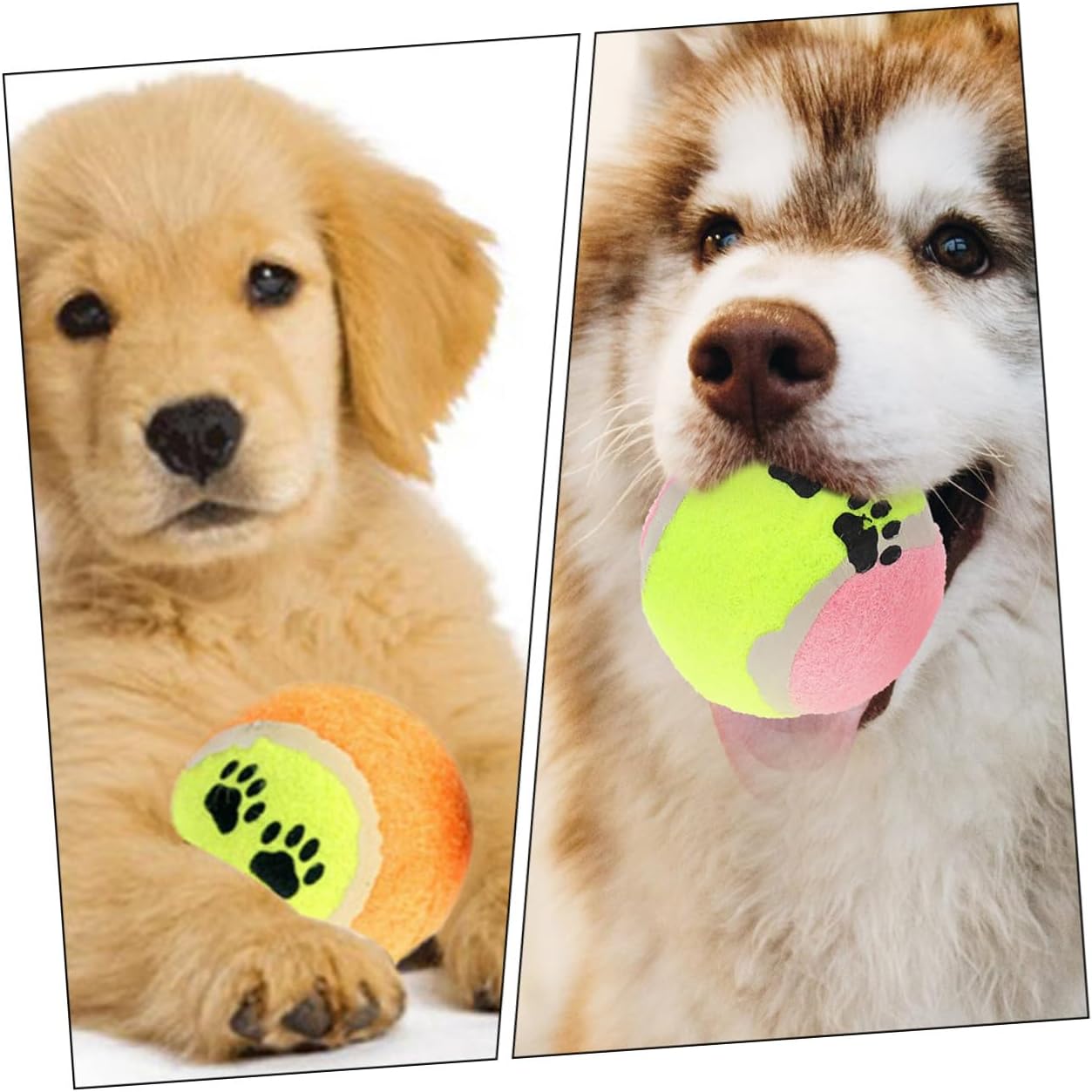 Toddmomy 16pcs Dog Fetch Balls Plush Tennis Balls for Medium and Small Dogs 7cm Diameter Soft Puppy for Training and Outdoor Exercise Random Color