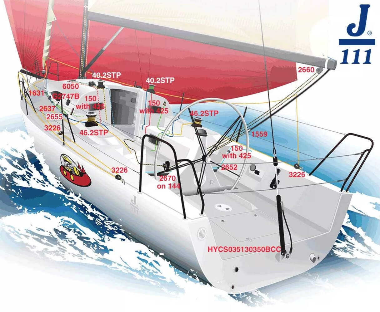 Ronstan RF8080R-2 Shock - 3/16 Line - 1/4 Webbing - Red - Pair