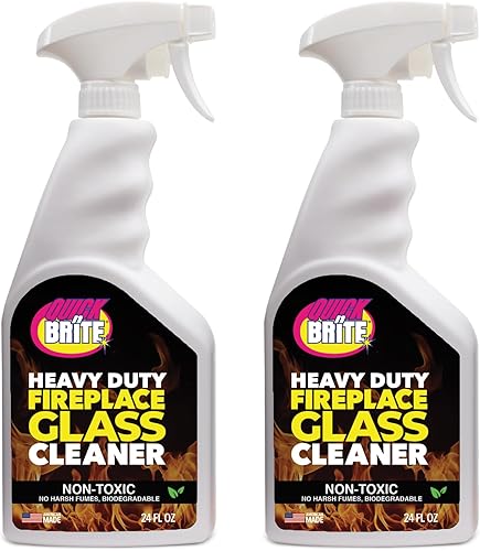 Miniatura 25 de Quick N Brite Fireplace Glass Cleaner Kit with Cloth and Sponge, Removes Soot, Smoke, Creosote, and more, 16 oz, 1-Pack