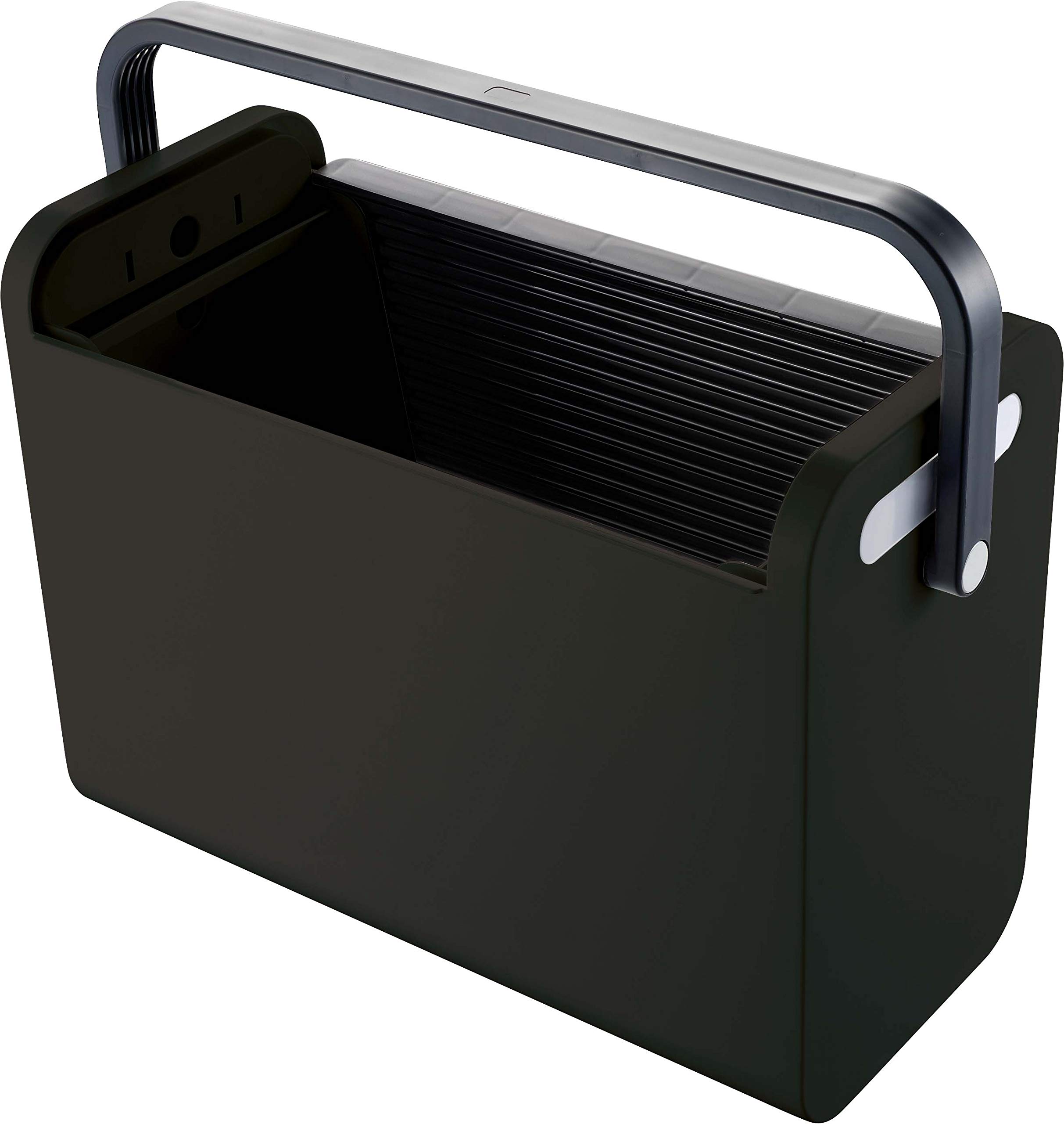 helit H6110195 - MobilBox „the mobile box“, schwarz | Transportbox für Dokumente, Unterlagen und Büromaterial