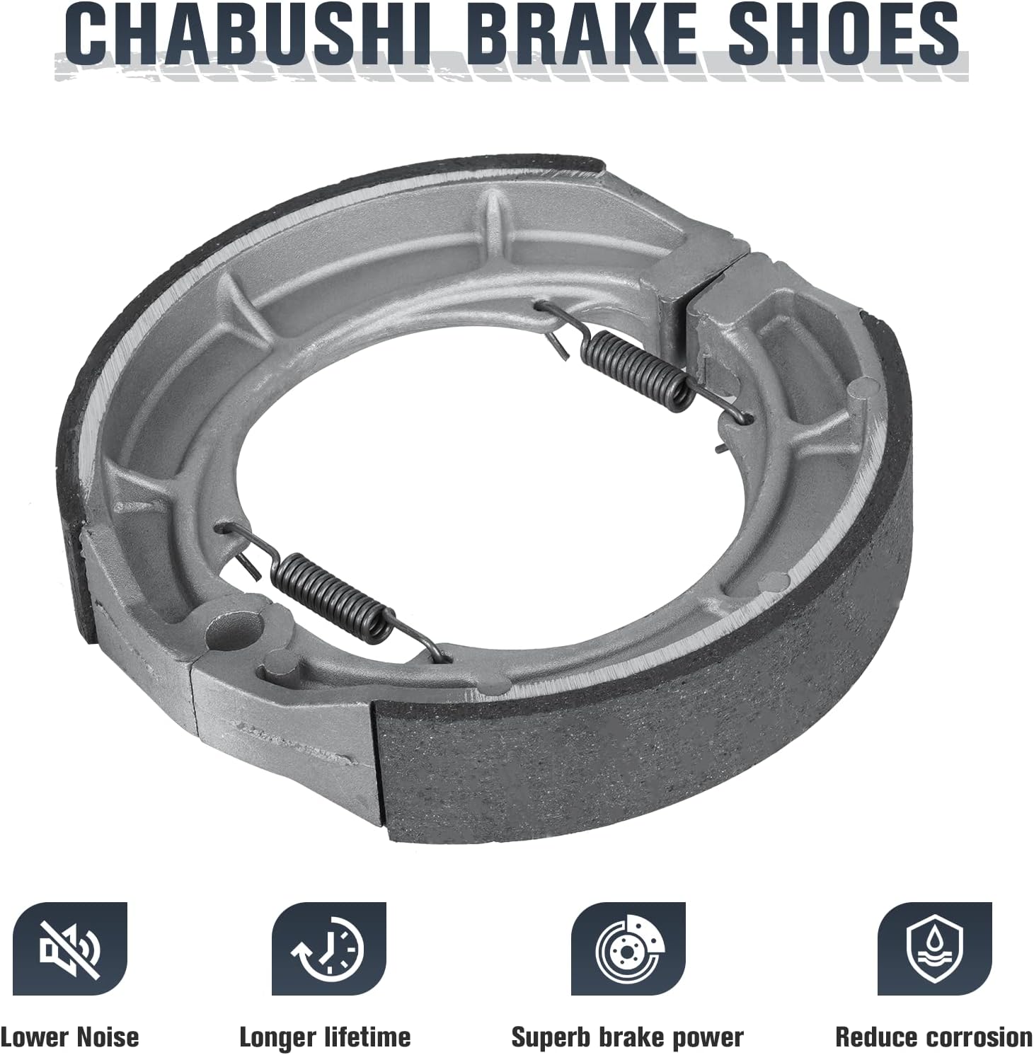 Front Brake Pads & Rear Brake Shoes kit for Suzuki Eiger 400 LTF400F/LTA400F 4x4 (2002-2007) & LTA400 2x4 (2006-2018)- Rugged Ceramic-Enhanced Formula and Durable Braking System Components