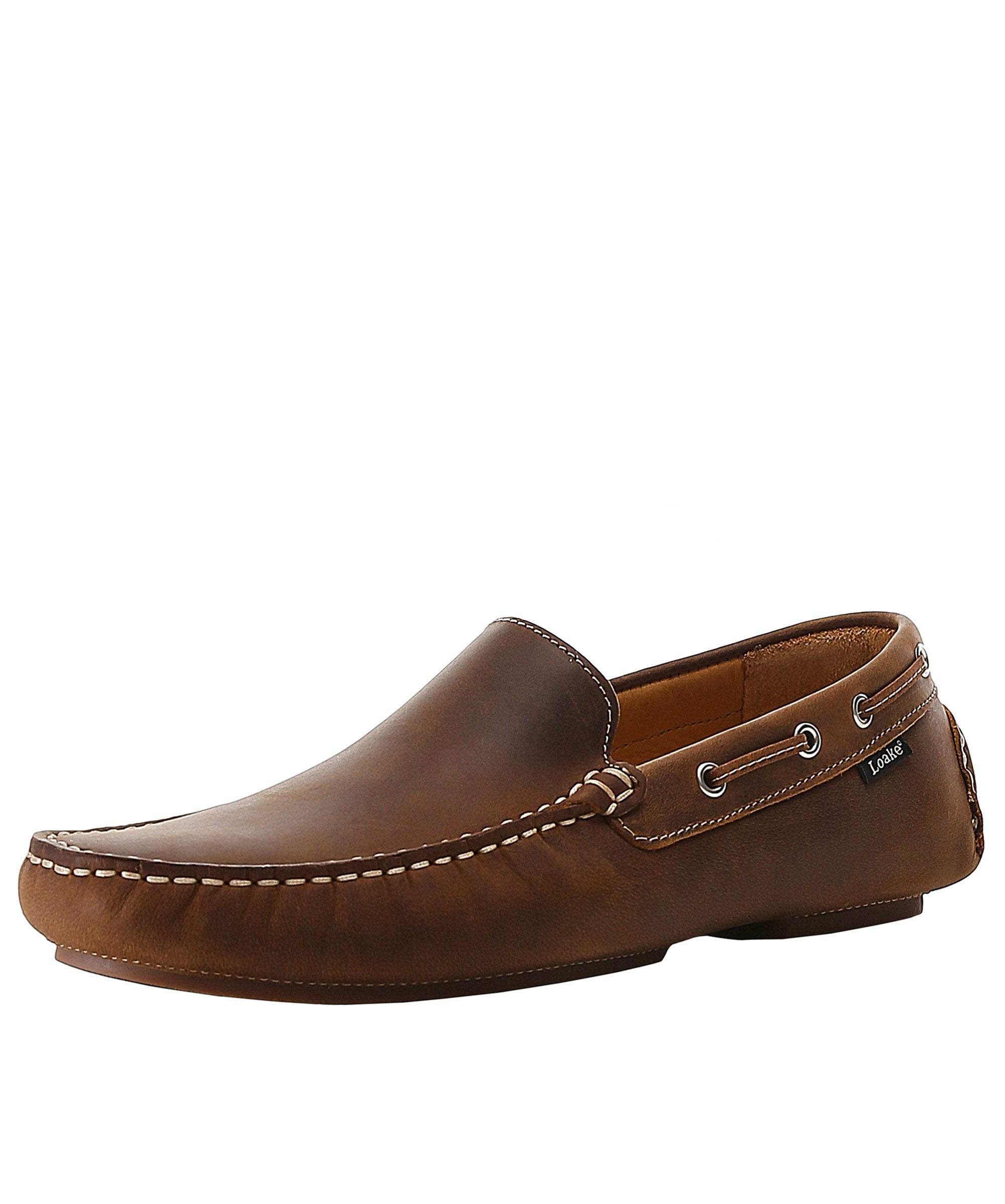 LoakeMen's Leather Donnington Driving Shoes Brown 9