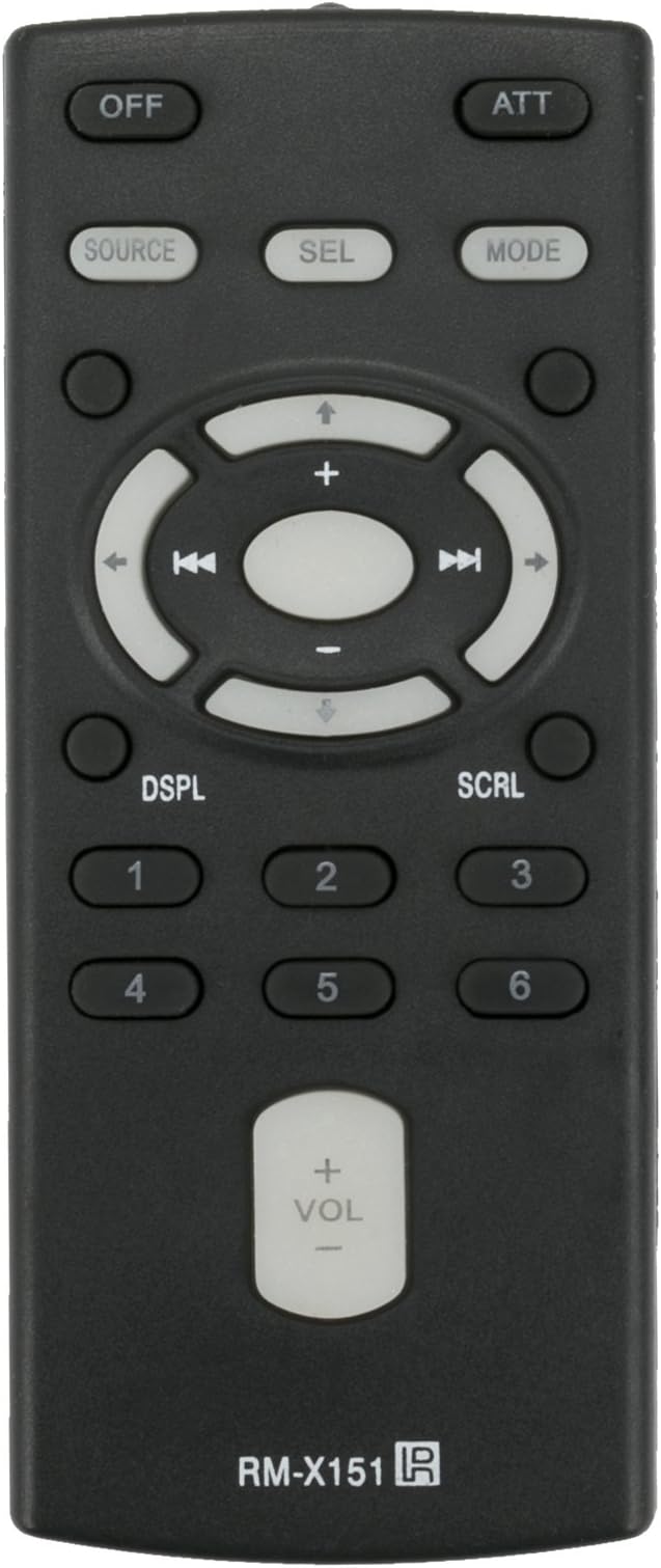 VINABTY RM-X151 Replaced Remote Control Compatible with Sony Car Radio CD Player CDX-F5000 CDX-gt610ui CDX-gt410ui CDX-gt310 CDX-gt510 CDX-RA700 MEX-1GP Cdx-gt51w Cdx-gt41uw Cdx-gt31w CDX-GT560S