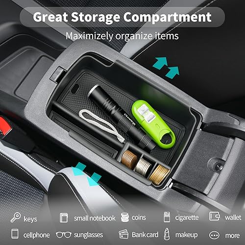 Miniatura 4 de CDEFG Bandeja organizadora de consola central Envista 2024 2025 para Buick Envista 2024 2025, organizador de consola media, bandeja de