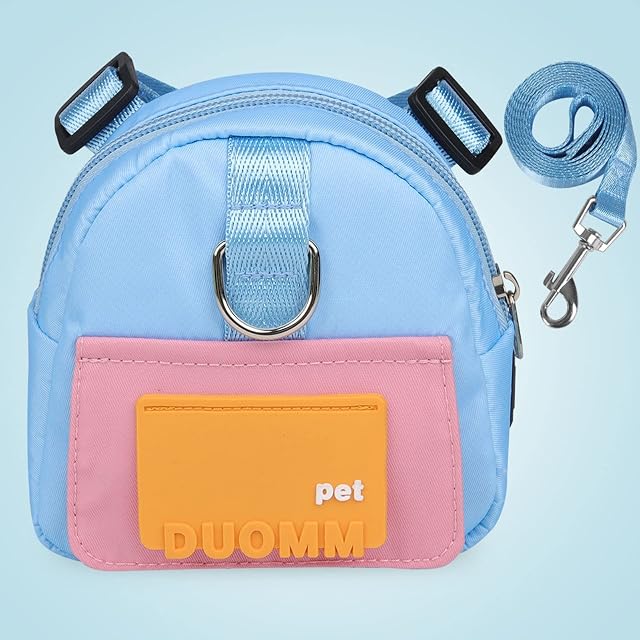 Foto 4 de 8 de Luojuny 1 juego de mochila para perro con agujeros, cuerda de tracción, mochila para perros pequeños