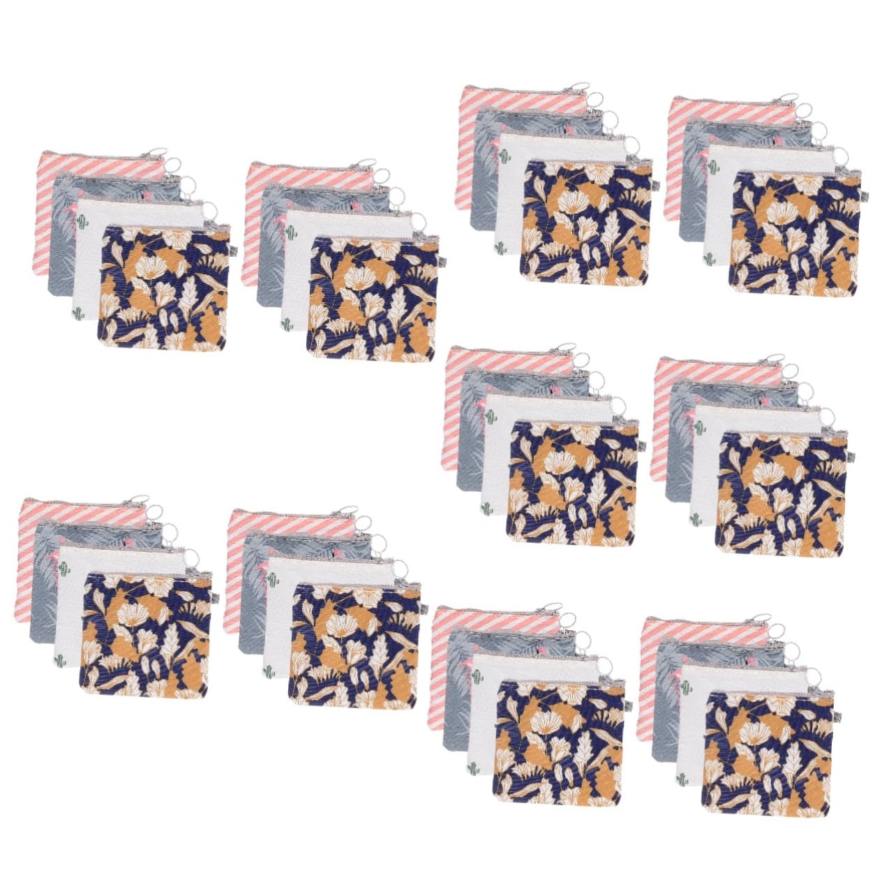 40piezas Bolsa De Almacenamiento De Toallas Sanitarias Cremallera Pack Para Mujeres y Niñas Organizador De Menstruación Para Viajes y Uso Diario