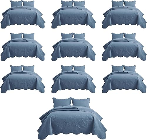 Vista 321 de IR Imperial Rooms - Juego de colcha individual (68 x 86 pulgadas) + 1 funda de almohada (20 x 26 + 2 pulgadas), 2 piezas, ligera, reversible