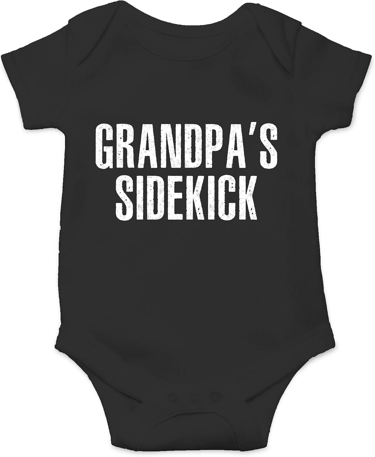 AW Fashions Grandpa's Sidekick Baby Bodysuit Cute Newborn Outfit Funny Boy Girl Grandparent Infant Clothes