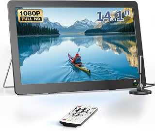 Desobry 14.1" Small Portable TV Mini TV for Bedroom Camping