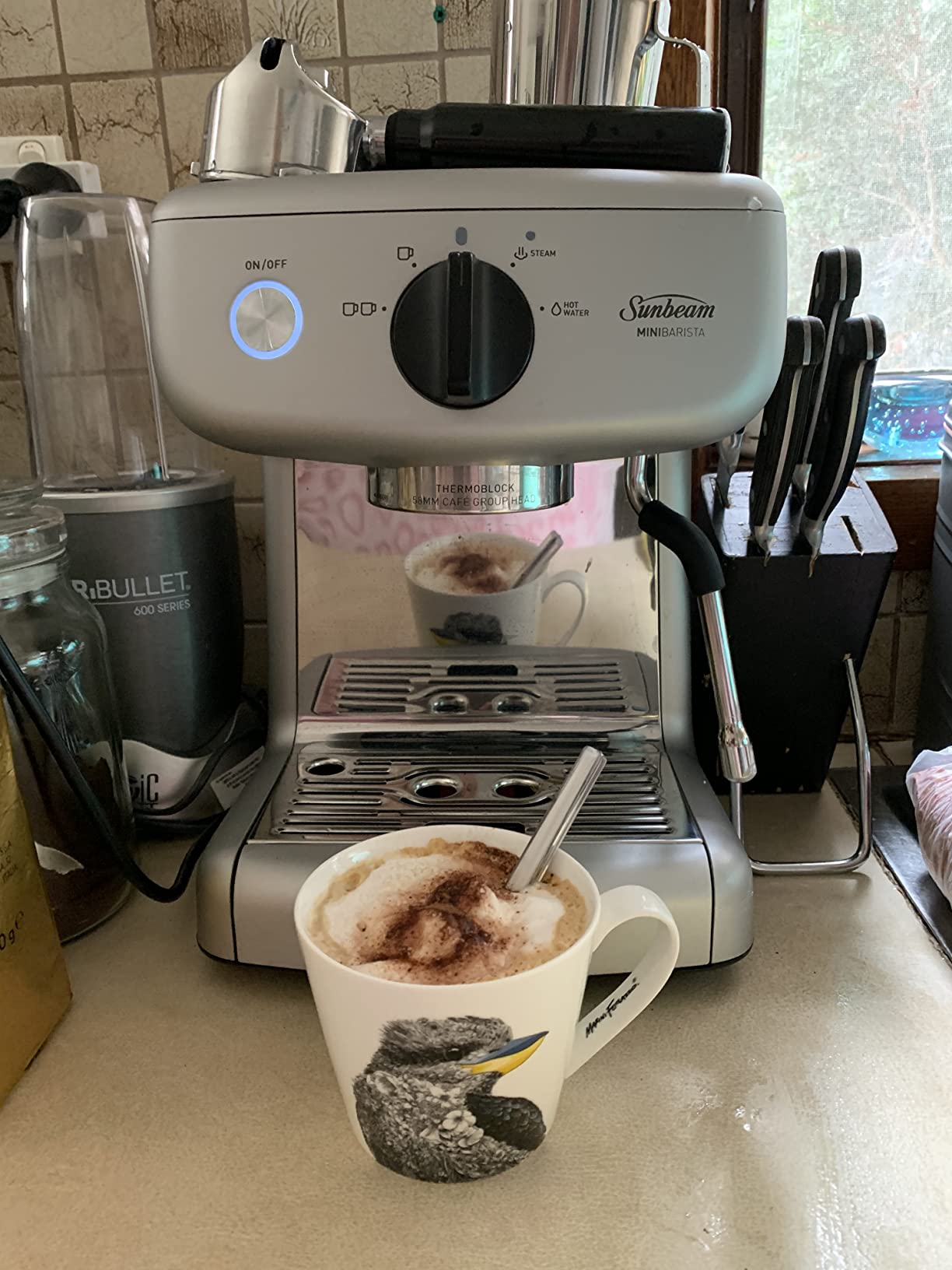 Sunbeam EM4300S Mini Barista Coffee Machine Espresso, Latte