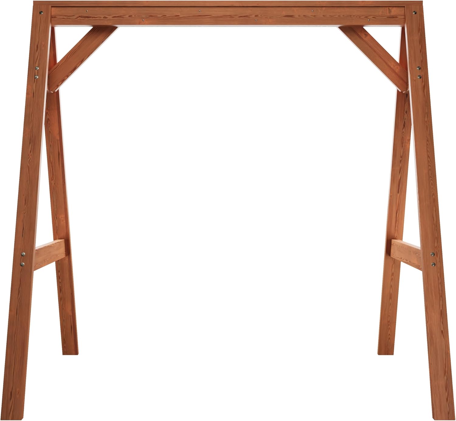 Amish Casual 4/5 Foot A-Frame Porch Swing Stand in Cedar Stain - Treated Wood Outdoor Stand for Swings, Made in The USA by Amish Craftsmen