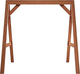 Amish Casual 6 Foot A-Frame Porch Swing Stand in Cedar Stain - Treated Wood Outdoor Stand for Swings, Made in The USA by Amish Craftsmen