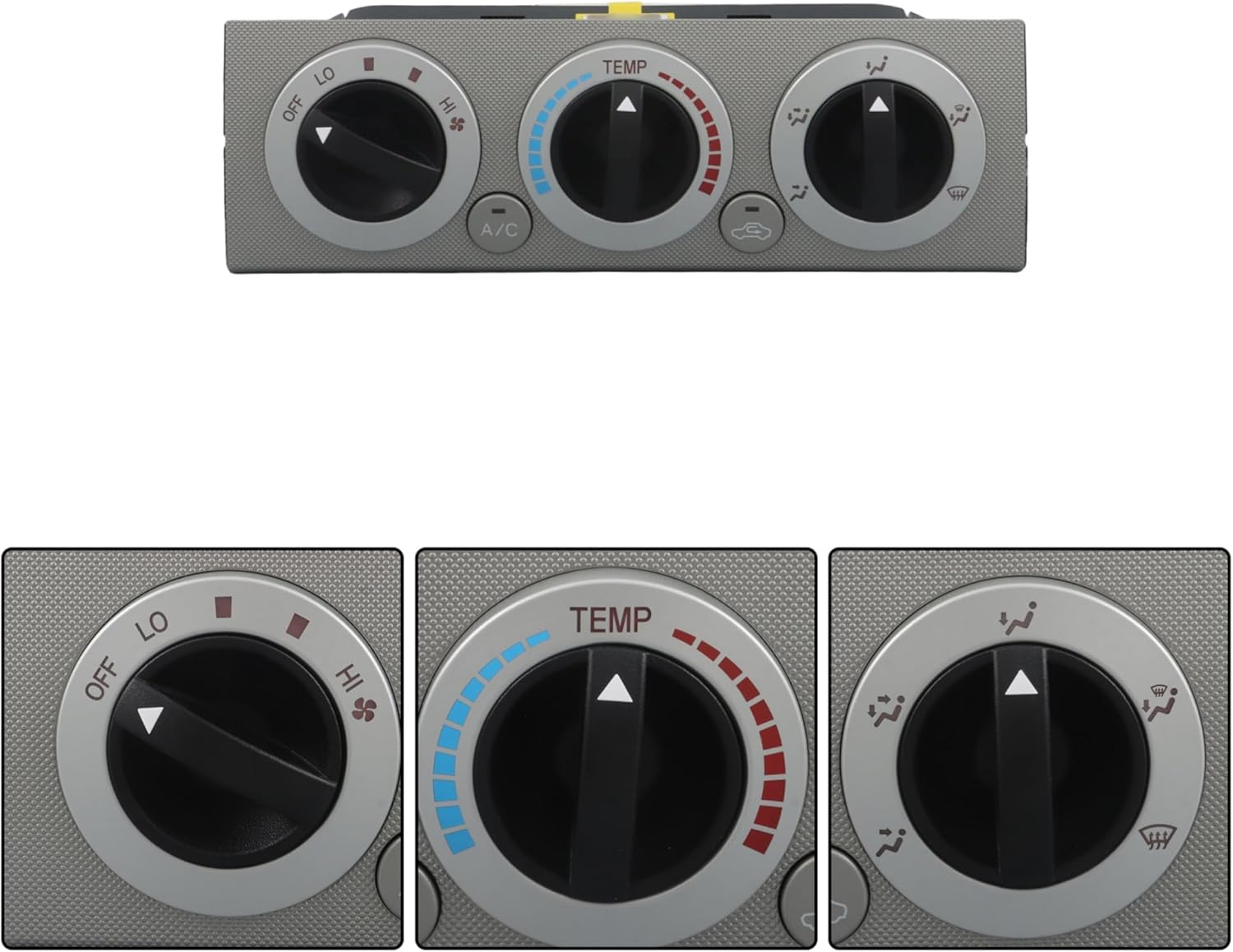 A/C Heater Climate Temperature Control Switch Metallic Color Replacement for Ta-co-ma Extra Cab SR5 2005-2010