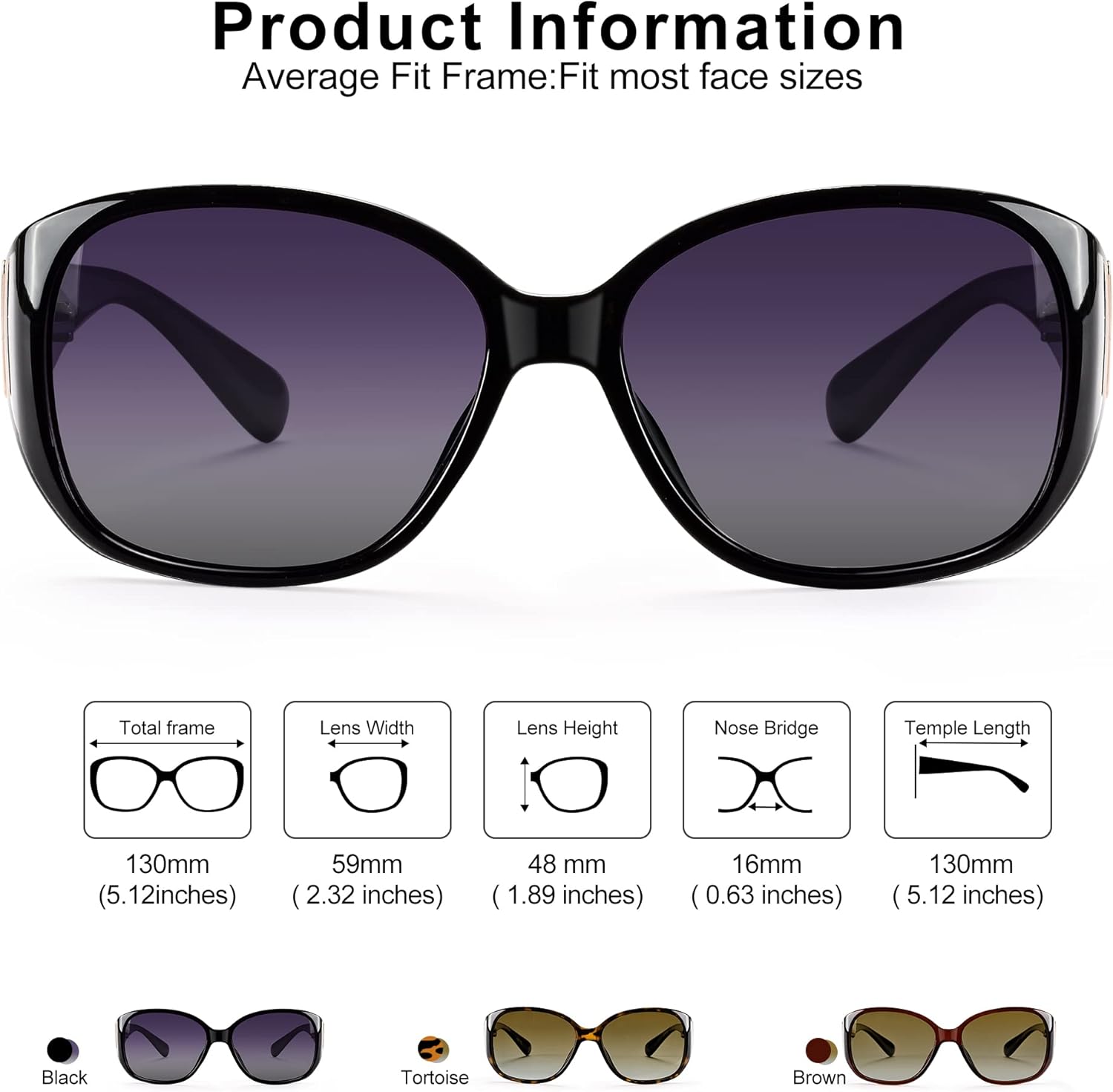 EYEGUARD Polarized Sunglasses for Women Retro Vintage Driving Sun glasses UV400 Protection - Image 4