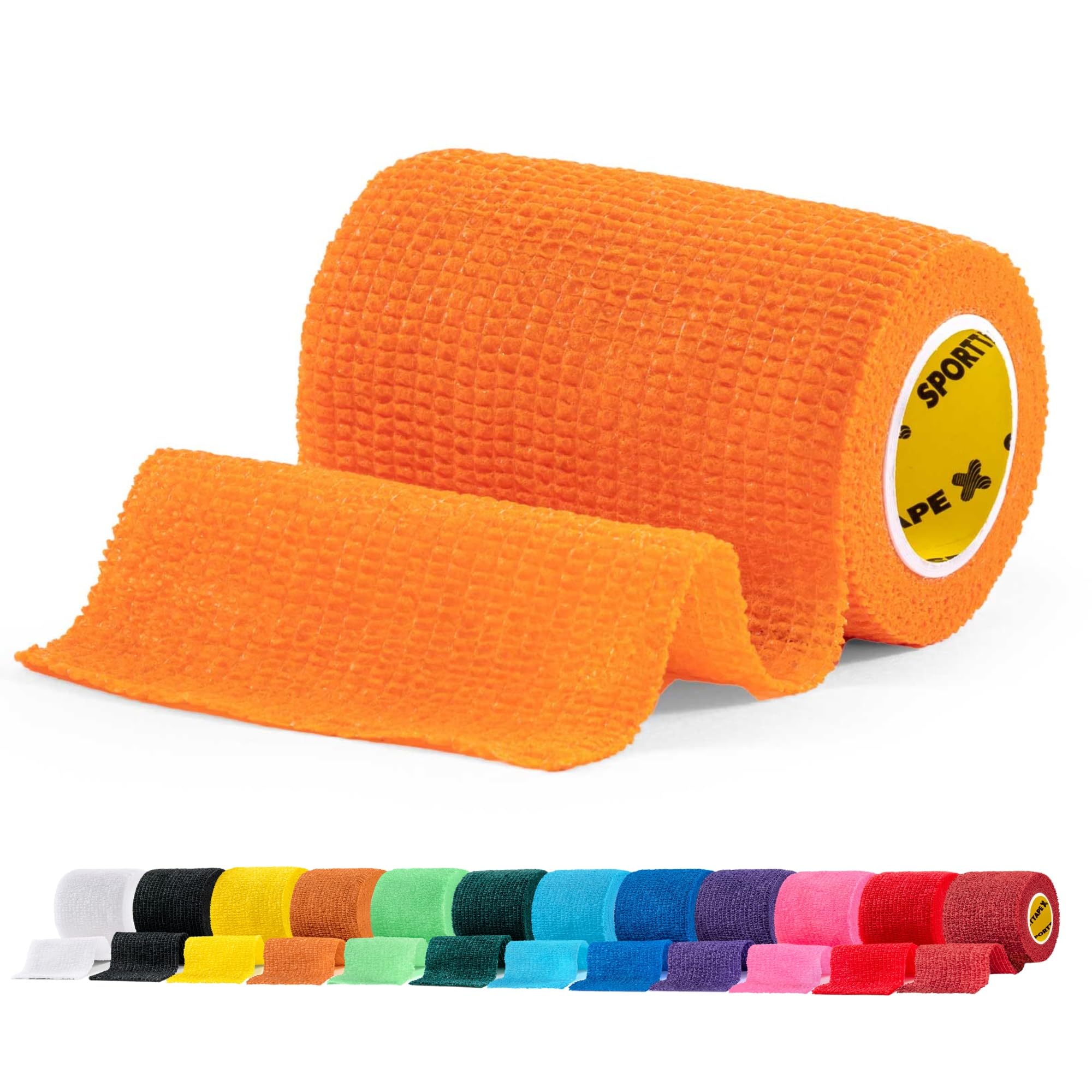 SPORTTAPE 6 Rolls Self-Adhesive Cohesive Bandage, 7.5cm x 4.5m, Beige - Compression & Vet Wrap for Dogs, Horses, Sports Stretch Tape for Football, Ankles, Joints, Fingers, Wrists & Sock Tape — view 39