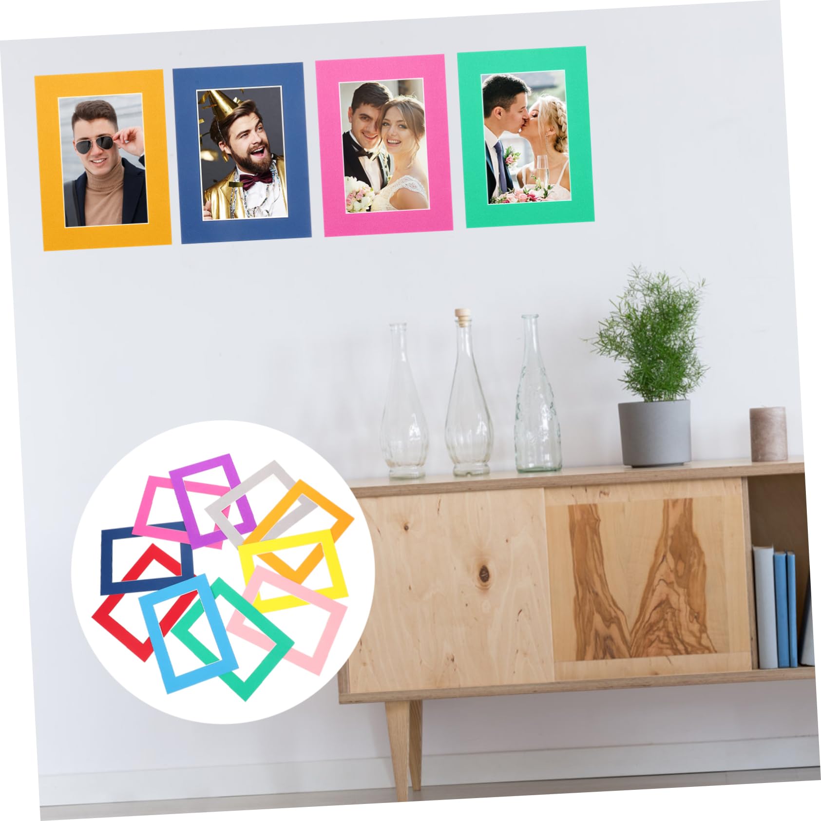 Lot De 30 Cadres Photo Muraux En Carton - Format A4 - Déco Simple Et Épurée Pour Fête, Maison, Bureau