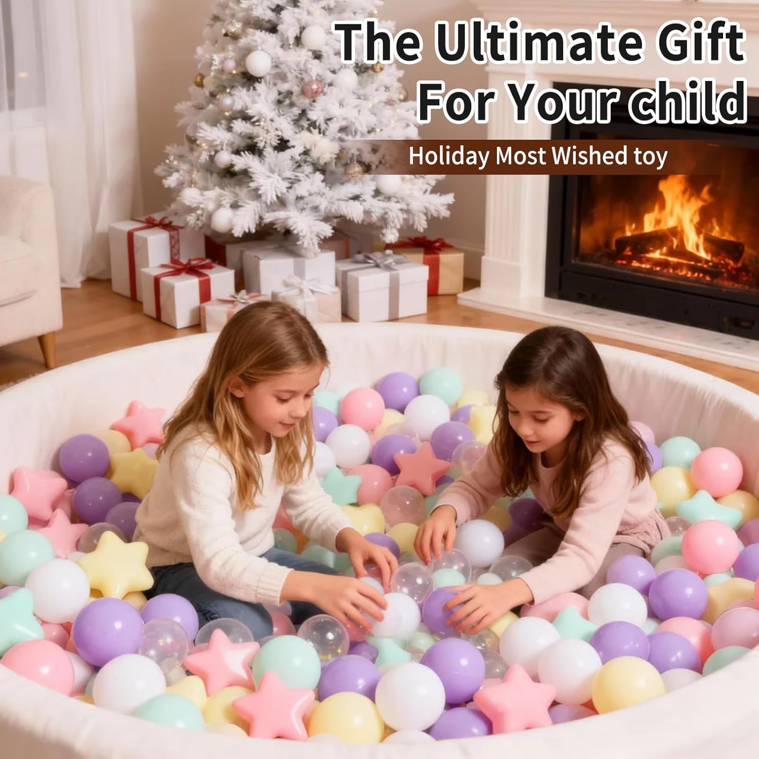 ball pit balls pack of 100 200 500 - star and round set bpa free phthalate free non-toxic crush proof play balls soft plastic balls for toddlers baby kids birthday pool tent party 6 macaron colors 500 balls