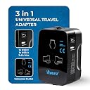 OREI Universal Travel Adapter with Type C - 3 in 1 International Travel Adapter - Universal Charger with 1 USB-A, 1 USB-C (2.4A Each) and Universal Output Socket – CE & FCC Certified – 4 Pack gallery image