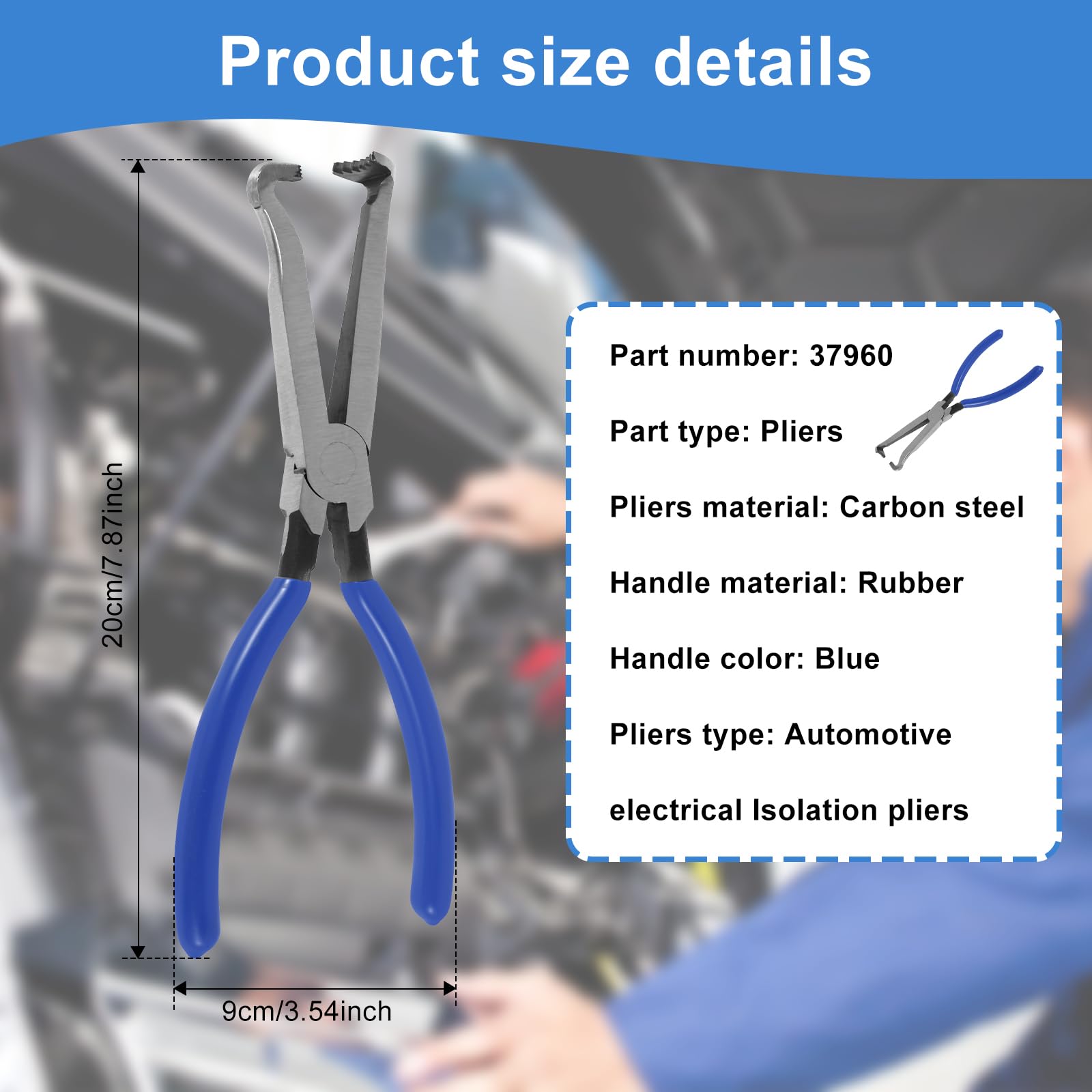 37960 Electrical Disconnect Pliers Automotive Tools Electrical Connector Pliers Automotive Electrical Plug Connector Disconnect Tools Fuel Line Pliers for Air Flow Meter Sensor Injectors Ignition Coil