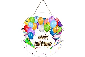 Happy Birthday Front Door Hanging Decoration Wreathes