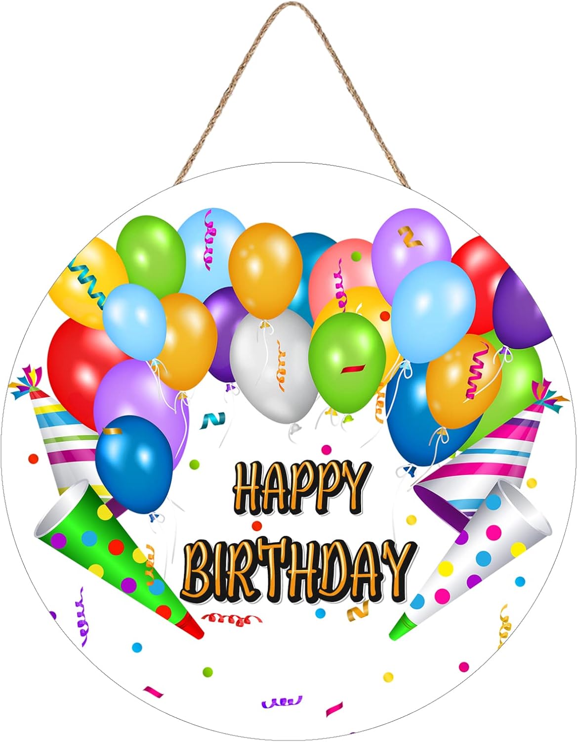 Happy Birthday Sign for Front Door Hanging, Happy Birthday