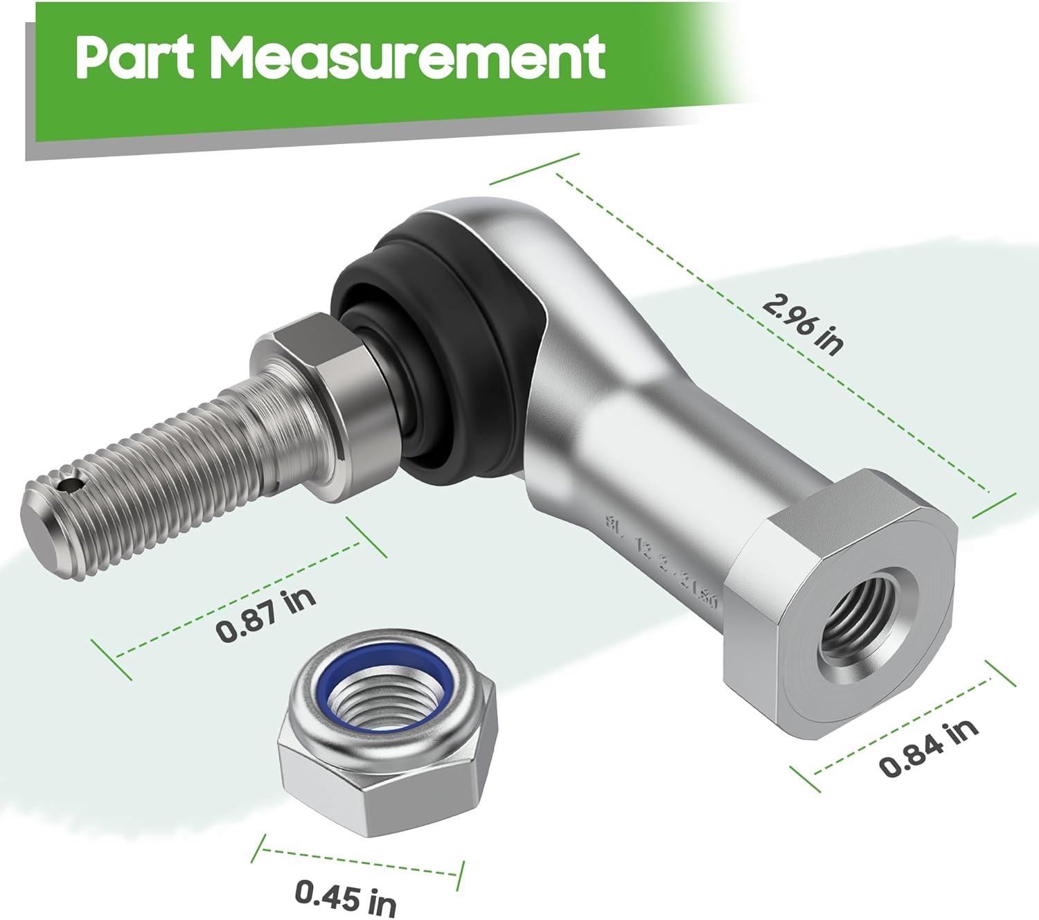 10L0Lボールジョイントキット、ゴルフカートタイロッドエンドセット左