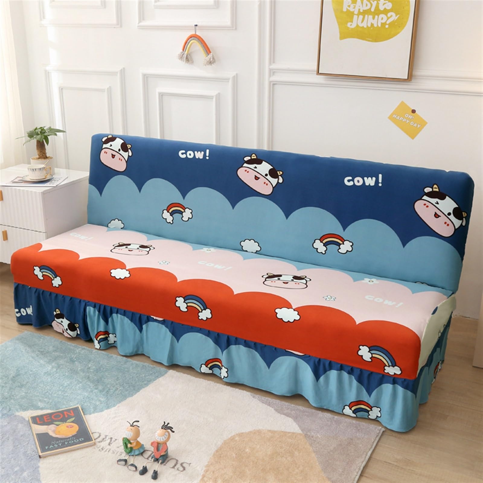 Housse pour causeuse imprimé vache pour relooker votre salon avec un ajustement universel