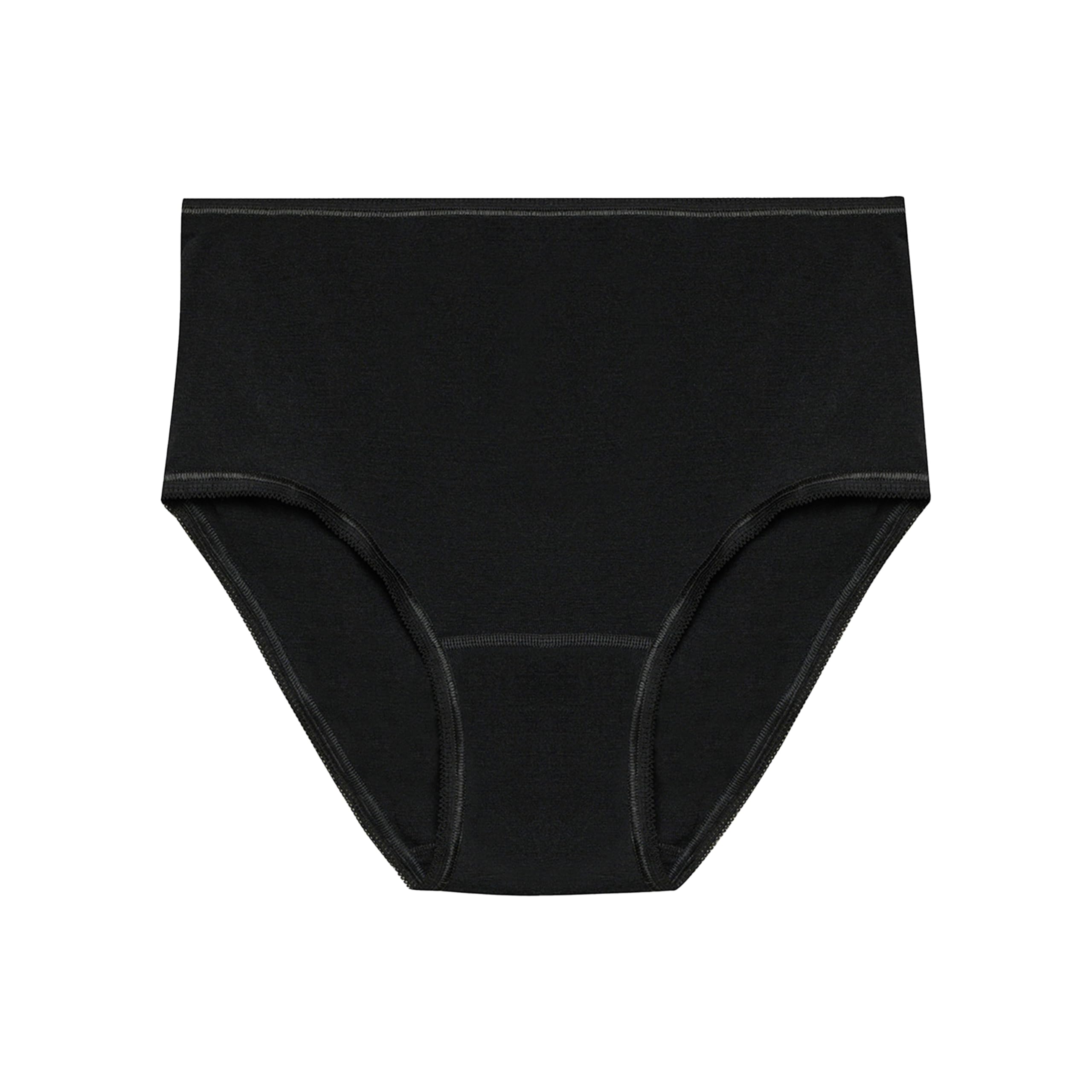 Dilling Women's Black Plus Size Briefs - Organic Merino Wool 22