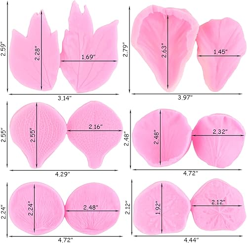 Vista 32 de Zixiang Molde de veteado de silicona para pasta de goma, molde de pasta de goma, molde de flor de peonía, molde de lirio de orquídea para decoración