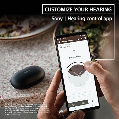 Miniatura 5 de Sony CRE-E10 Audífonos OTC autoajustados para pérdida auditiva leve a moderada, calidad de sonido de grado recetado, cómodo diseño de auriculares,